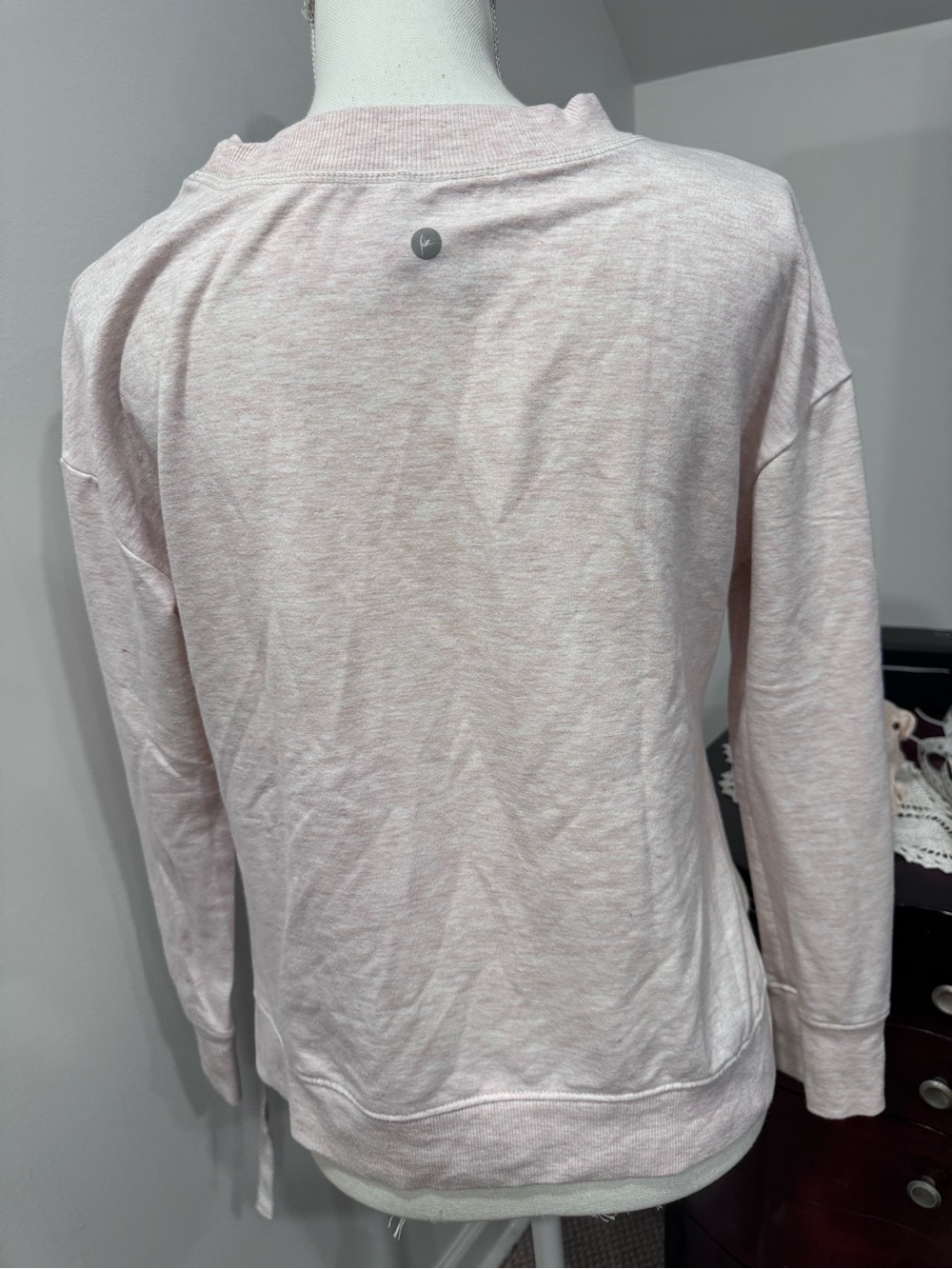 90 Degree By Reflex Light Pink Lace-Up Side Sweatshirt - Picture 5 of 6